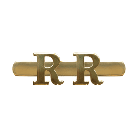 RR - Rhymney Railway Brass Cap Badge