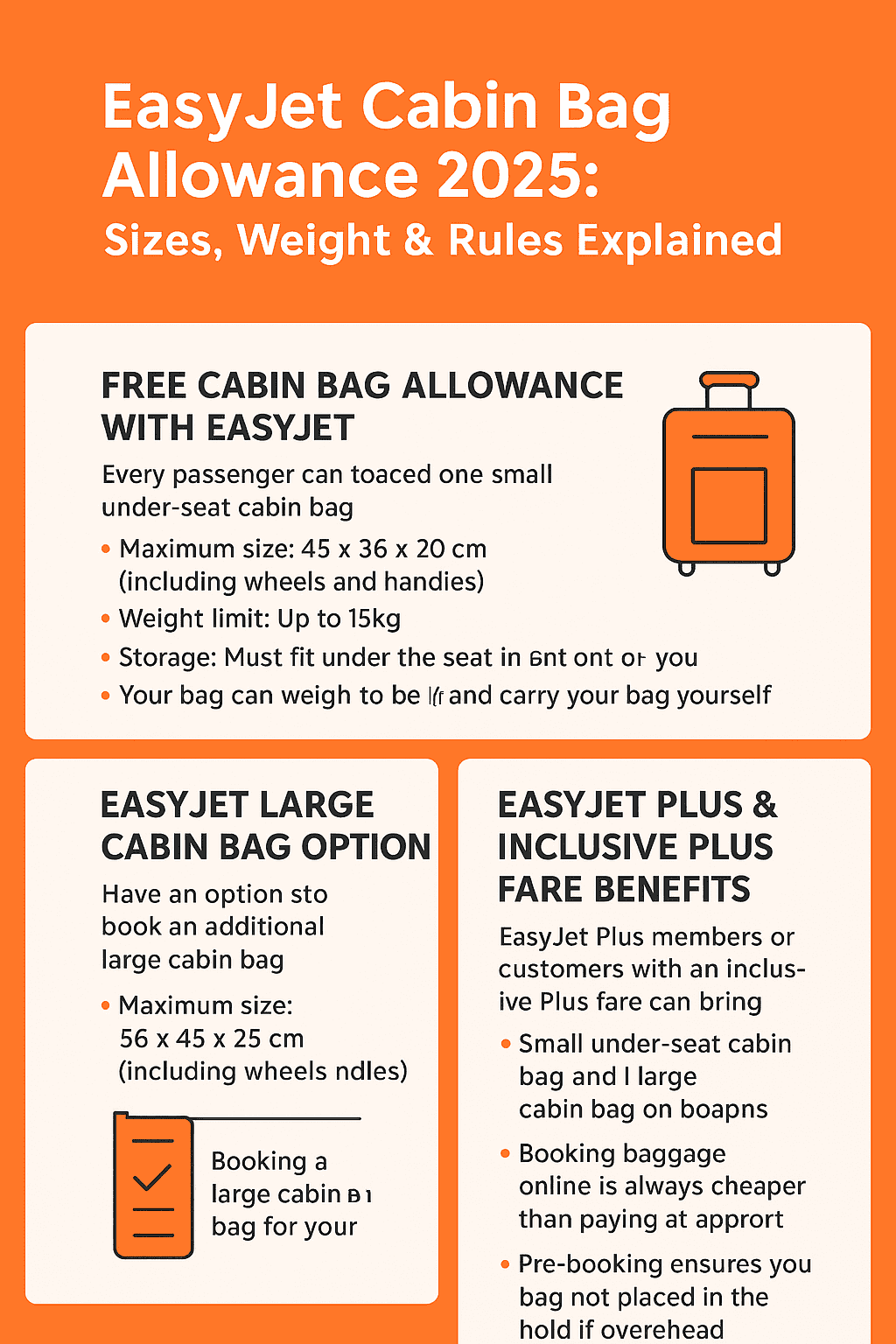 EasyJet Cabin Bag Allowance 2025: Sizes, Weight & Rules Explained