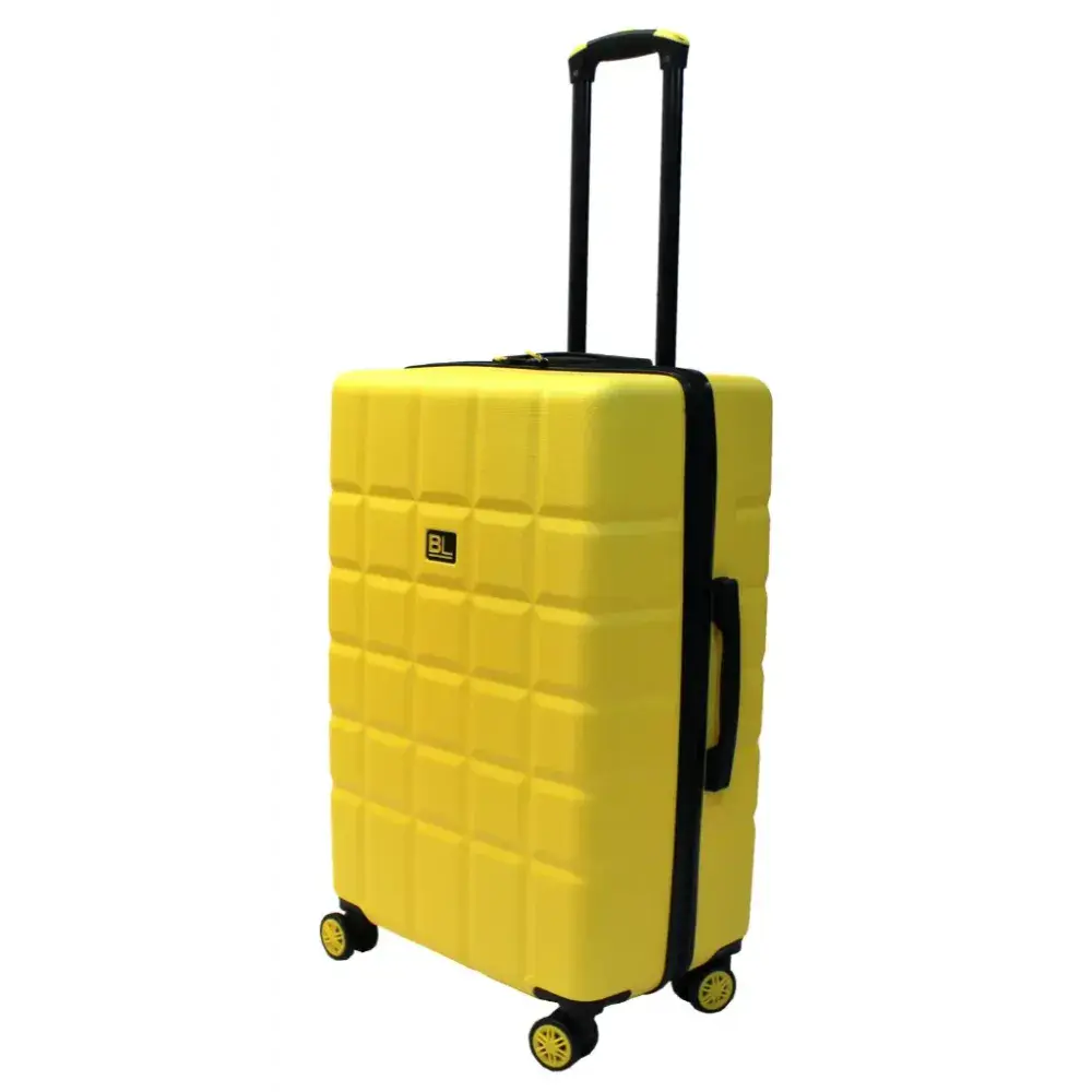 Yellow hard top shell luggage