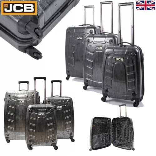 JCB 3 Piece Luggage Set – Durable Spinner Suitcases