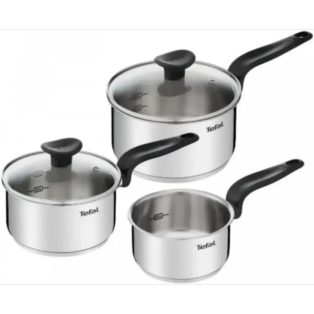 E308S344 - PRIMARY SS 3PC SAUCEPAN SET