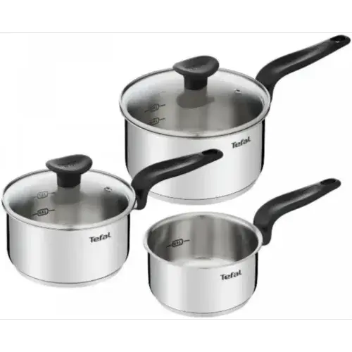 E308S344 - PRIMARY SS 3PC SAUCEPAN SET