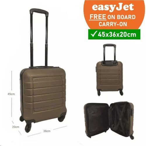 EasyJet Cabin Carry On Approved Suitcase, ABS Underseat Hard Luggage, 45x36x20cm