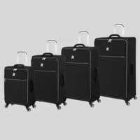 IT Luggage Black Cabin Suitcase – Lightweight & Durable 36L