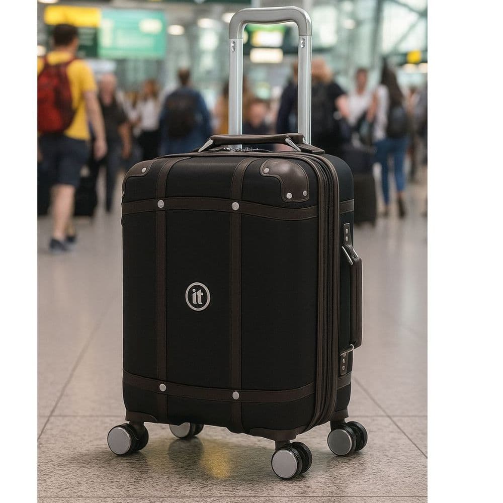 IT Premium Expandable Cabin Suitcase | 55cm Lightweight ABS Luggage with 25% Extra Space