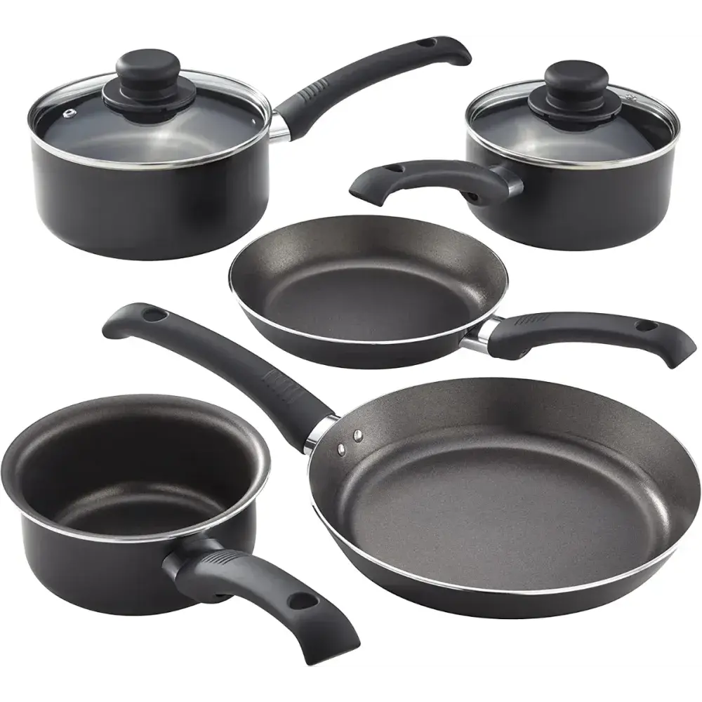 Judge Everyday JDAYB1B Set of Pans  5-Piece Set 14cm Milk Pan, 16cm 18cm Saucepans, 20cm 24cm Frying