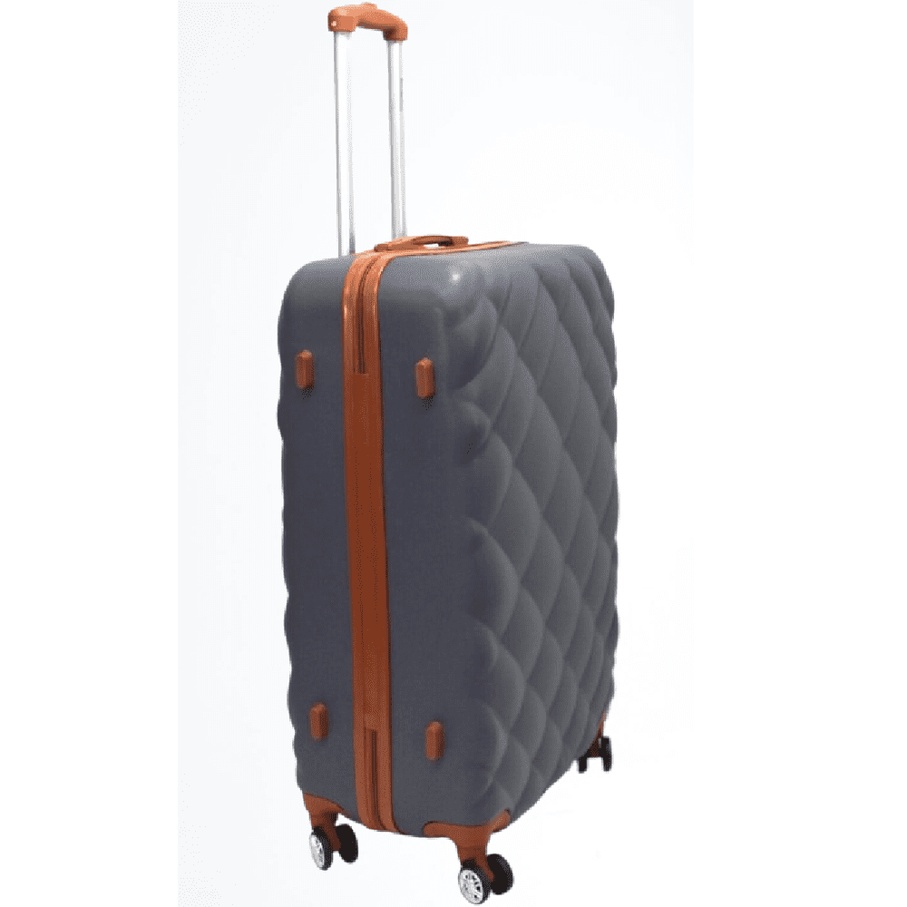 Grey hard suitcase shop