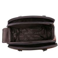 Leather Unisex Travel Holdall Trolley Bag with Wheels | 47cm PU Luggage