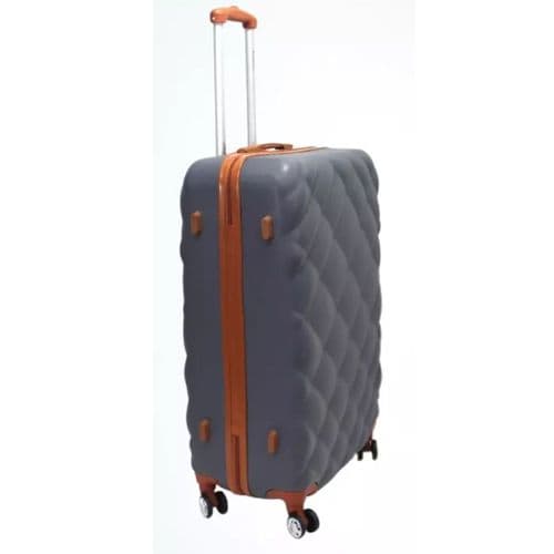 Lightweight Grey Carry-On Suitcase with Spinner Wheels - Durable, TSA-Approved Cabin Luggage