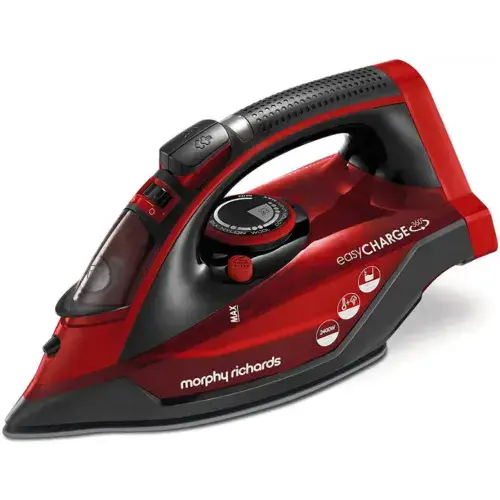 Morphy Richards 303250 Cordless Steam Iron easy charge 360 Cord-Free, 2400 W, Red/Black