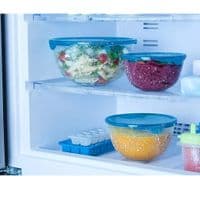 Pyrex Cook & Store Glass Bowl Set 3pcs with Lids – 0.5L 1L 2L Mixing Storage