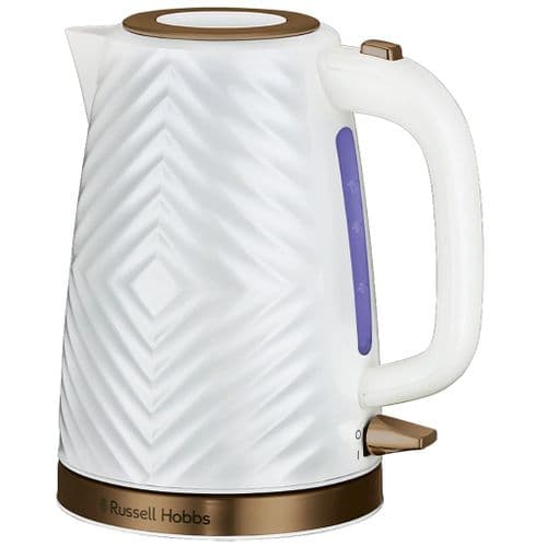 Russell Hobbs Groove Electric 1.7L Cordless White Kettle