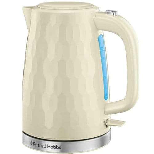 Russell Hobbs Honeycomb Electric 1.7L Cordless Kettle Cream