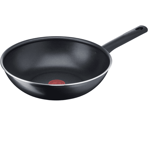 Tefal Day By Day ON B56419AZ 28 cm Stir Fry Wok Pan, Black