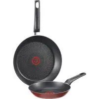 Tefal - Essential B3119022 Set of 2 Frying Pans Diameter 20/26 cm Red