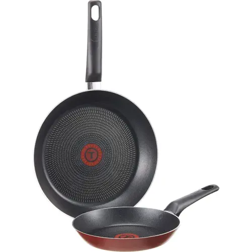 Tefal - Essential B3119022 Set of 2 Frying Pans Diameter 20/26 cm Red