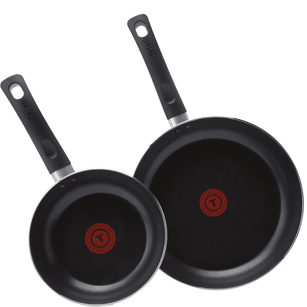 Tefal Taste Twin Pack, Aluminium Frying Pans, Pan Set, Pans 19.3 cm and 27.3 cm diameter, Non-Stick