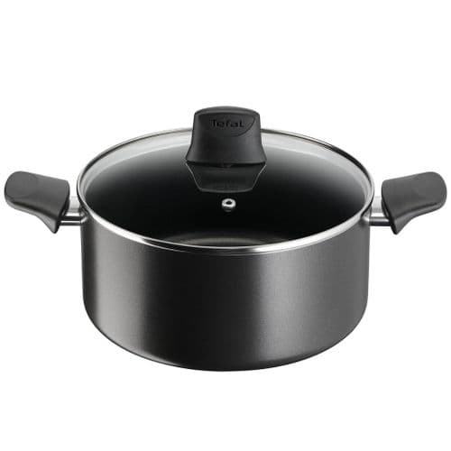 Shop Tefal titanium force 24cm non stick stew pot with lid