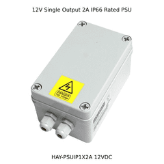 12V Single Output 2A IP66 Rated PSU - HAY-PSUIP1X2A 12VDC
