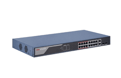16 Port DS-3E1318P-SI Hikvision Smart Managed 100 Mbps PoE Switch, 16 × 100 Mbps