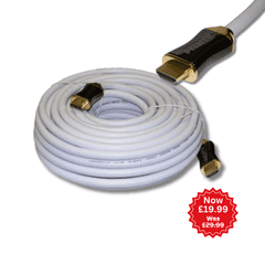 20 metre High quality 4K HDMI 2.0 Cable 3D/2160P WHITE (Offer)