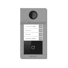 2MP DS-KV8413-WME1/FLUSH Hikvision Flush to wall Video Intercom w/ Mifare - 4 Button