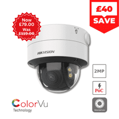 2MP Hikvision DS-2CE59DF8T-AVPZE ColorVu Vandal PoC Motorised Varifocal Dome Camera (Offer)