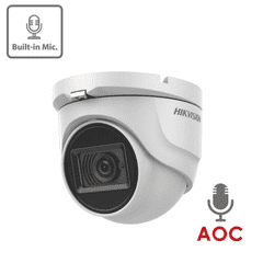 2MP Hikvision DS-2CE76D0T-ITMFS HD-TVI 2.8mm Fixed Lens Turret Camera Built-In Mic 30M IR