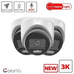 3K Hikvision DS-2CE70KF0T-LMFS Smart Hybrid ColorVu  Fixed Lens Turret Camera (Offer)