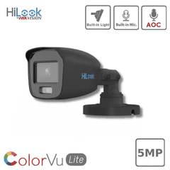3K HiLook THC-B159-MS-Grey 5MP TVI ColorVu Mini Bullet with Audio 2.8mm (Offer)