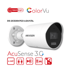 4 MP Hikvision DS-2CD2047G3-LI2UY/SL(2.8mm) Smart Hybrid Light w/ ColorVu Mini Bullet Network Camera