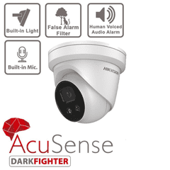 4MP DS-2CD2346G2-ISU/SL AcuSense Strobe Light and Audible Warning Fixed Turret Network Camera