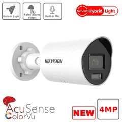 4MP Hikvision DS-2CD2047G2H-LIU(4MM)(EF) Smart Hybrid ColorVu and IR Acusense Mini Bullet