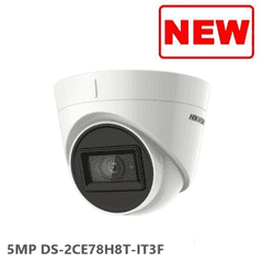 5MP DS-2CE78H8T-IT3F Hikvision Ultra Low Light HD-TVI 2.8mm Fixed Lens Turret Camera, 60m IR, IP67