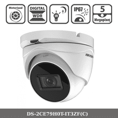 5MP DS-2CE79H0T-IT3ZF(C) Hikvision PoC Motorised Varifocal Turret Camera WHITE/BLACK