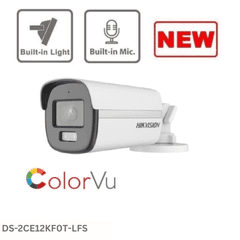 5MP Hikvision DS-2CE12KF0T-LFS 3K ColorVu Audio Fixed Bullet Camera