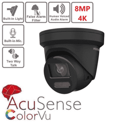 8 MP HIKVISION DS-2CD2387G2-LSU/SL(Black) COLORVU IP POE TURRET CAMERA + 2 WAY TALK (Offer)
