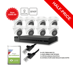 8MP/4K Hilook by Hikvision PoE IP CCTV Kit (8 IPC-T280H-MUF (C), NVR-108MH-C/8P) KIT-8006