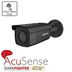8MP DS-2CD2T86G2-2I/B Black Hikvision AcuSense Darkfighter IP Bullet Camera,  Fixed Lens 50m IR IP67