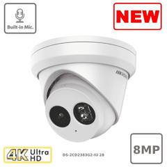 8MP Hikvision DS-2CD2383G2-IU Pro Series 4K AcuSense IP Turret Camera - 2.8MM + 30M IR
