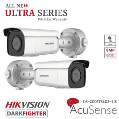 8MP Hikvision DS-2CD3T86G2-4IS Ultra Series AcuSense Fixed Bullet Network (IP) Camera 4MM