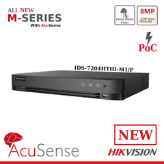 8MP IDS-7204HTHI-M1/P  Hikvision 4ch AcuSense Turbo HD M-Series DVR