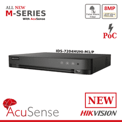 8MP Lite iDS-7204HUHI-M1/P  Hikvision 4ch AcuSense Turbo HD M-Series DVR
