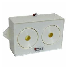 CQR SOSB1L Piezo Series Dual Piezo Sounder 109dB A, Indoor Use, ABS, White