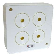 CQR SOSB2L Piezo Series Quad Piezo Sounder 111dB A, Indoor Use, ABS, White