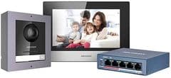 DS-KIS602 Video Intercom IP POE Bundle Indoor Station + Outdoor Station + 4 Port POE Switch