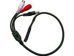 High Gain 12V Audio Microphone with in-line power