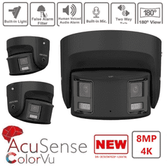 HIKVISION DS-2CD2387G2P-LSU/SL(4MM)(C) 8 MP Panoramic ColorVu Turret Network Camera Black