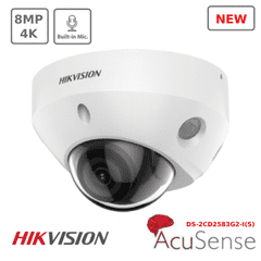 Hikvision DS-2CD2583G2-I(S) 8 MP AcuSense Fixed Mini Dome Network Camera