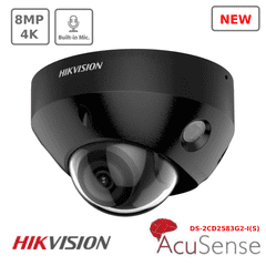 Hikvision DS-2CD2583G2-I(S) 8 MP AcuSense Fixed Mini Dome Network Camera - Black